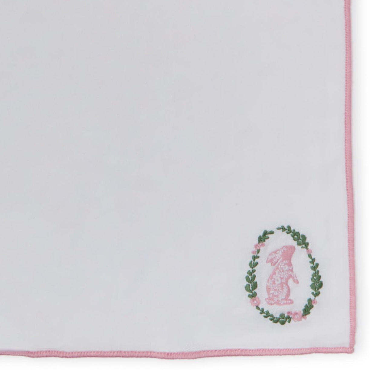 Spring Soiree Embroidered Bunny Napkins
with Merrow-Stitch Trim