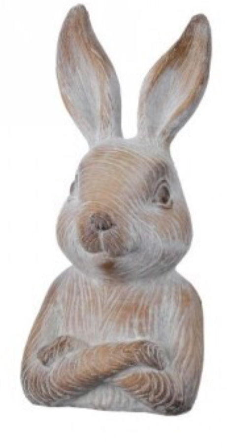 6” resin thoughtful bunny