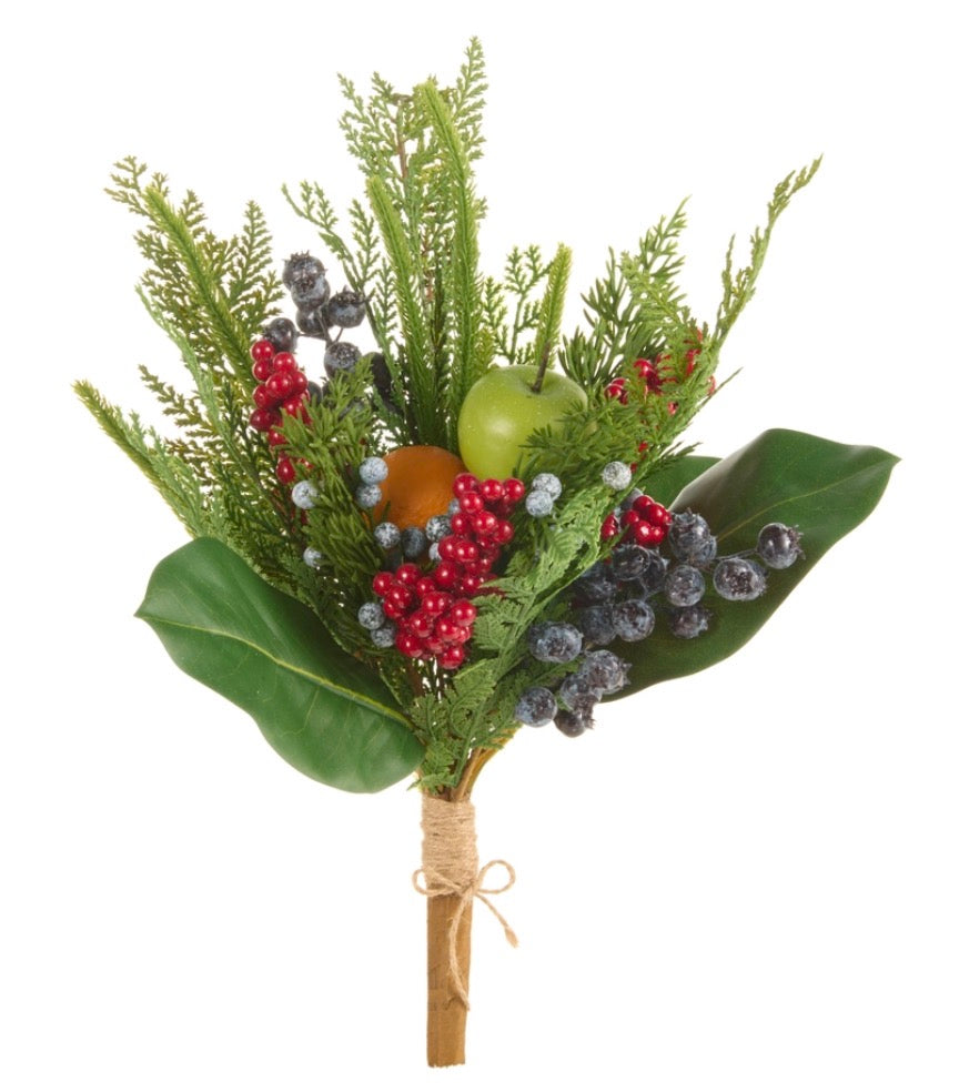 18" Fruit And Pine Bush