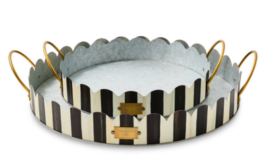 courtly stripe serving trays
