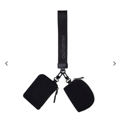 Mini nylon pouch wristlet
