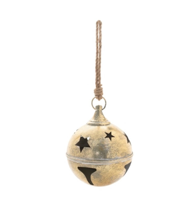 BELL 10”H METAL & ROPE