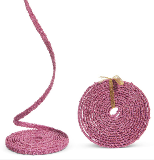15' X 0.5" PINK BEADED GARLAND