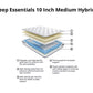 Ashley sleep essentials 10” medium hybrid mattress