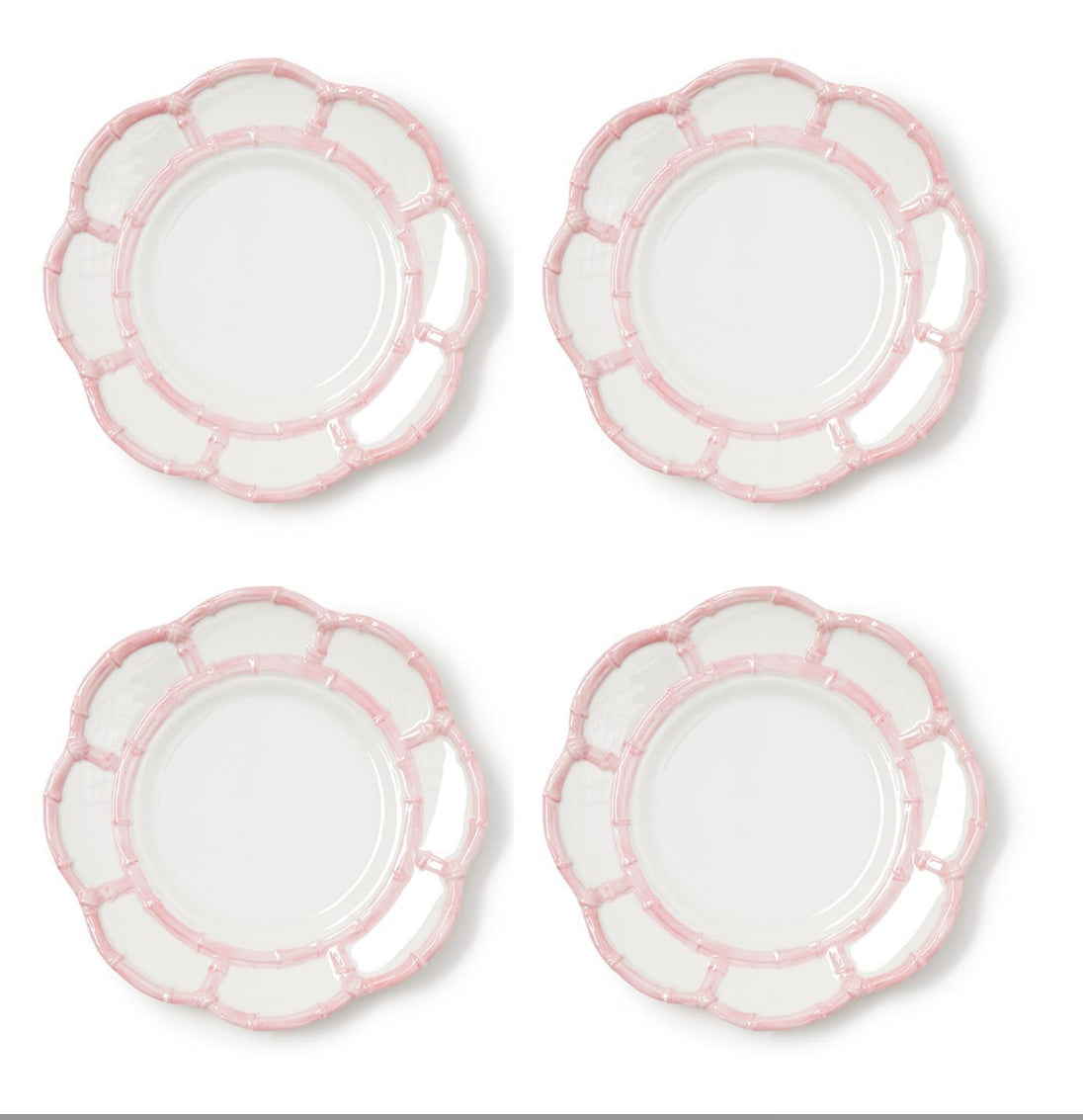 Pink Bamboo Salad/Dessert Plate