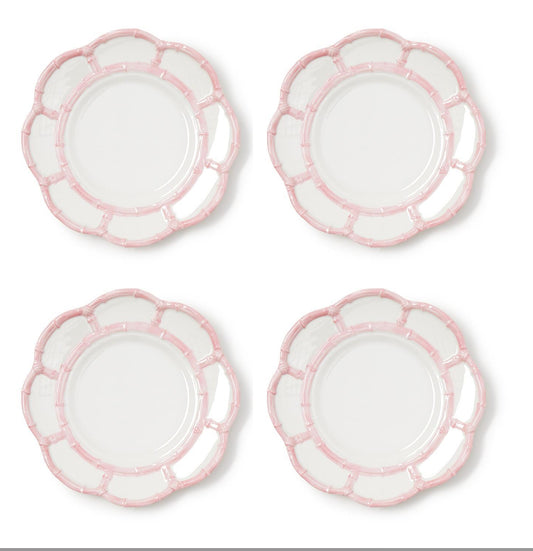Pink Bamboo Salad/Dessert Plate