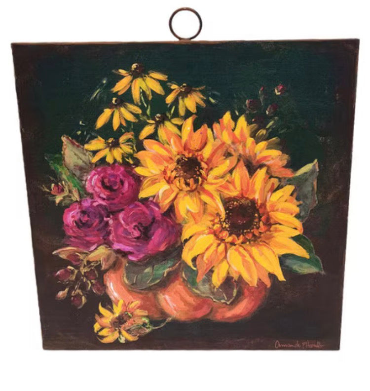 Large Art Jeweled Flower Pumpkin