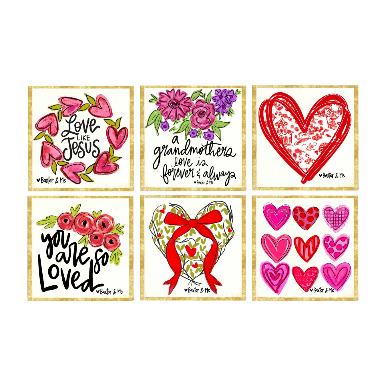 Gold Valentines Mini Block