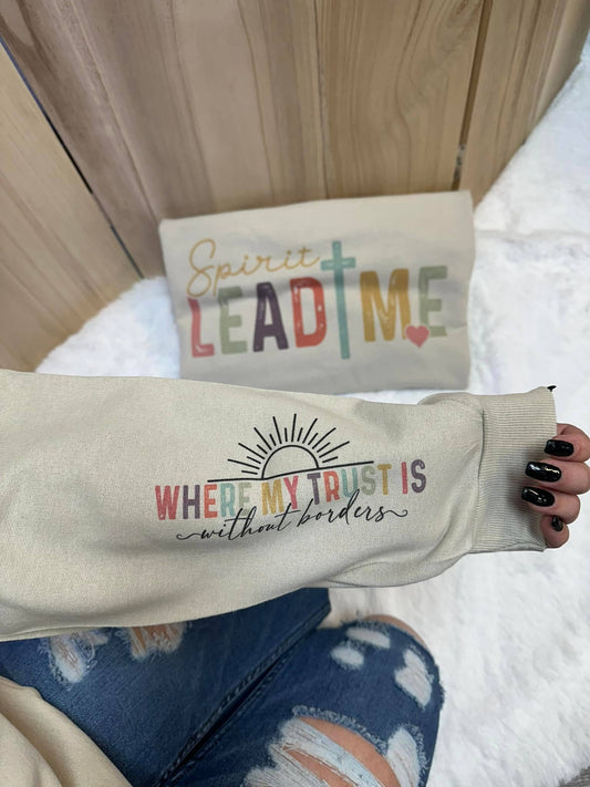 Spirit Lead Me Sand Sweatshirt - Christian Sweatshirt