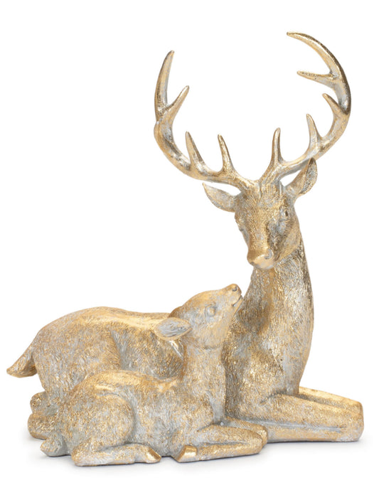 Resin deer and fawn