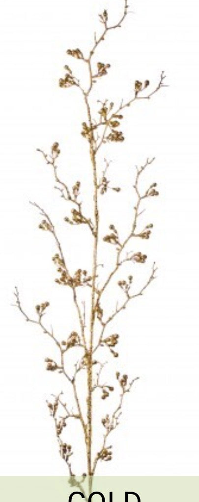 56.5" GLITTER BERRY WEEPING SPRAY