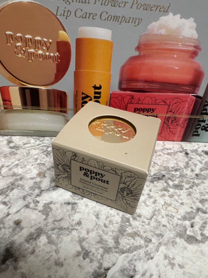 Poppy and Pout lip scrub and lip balm