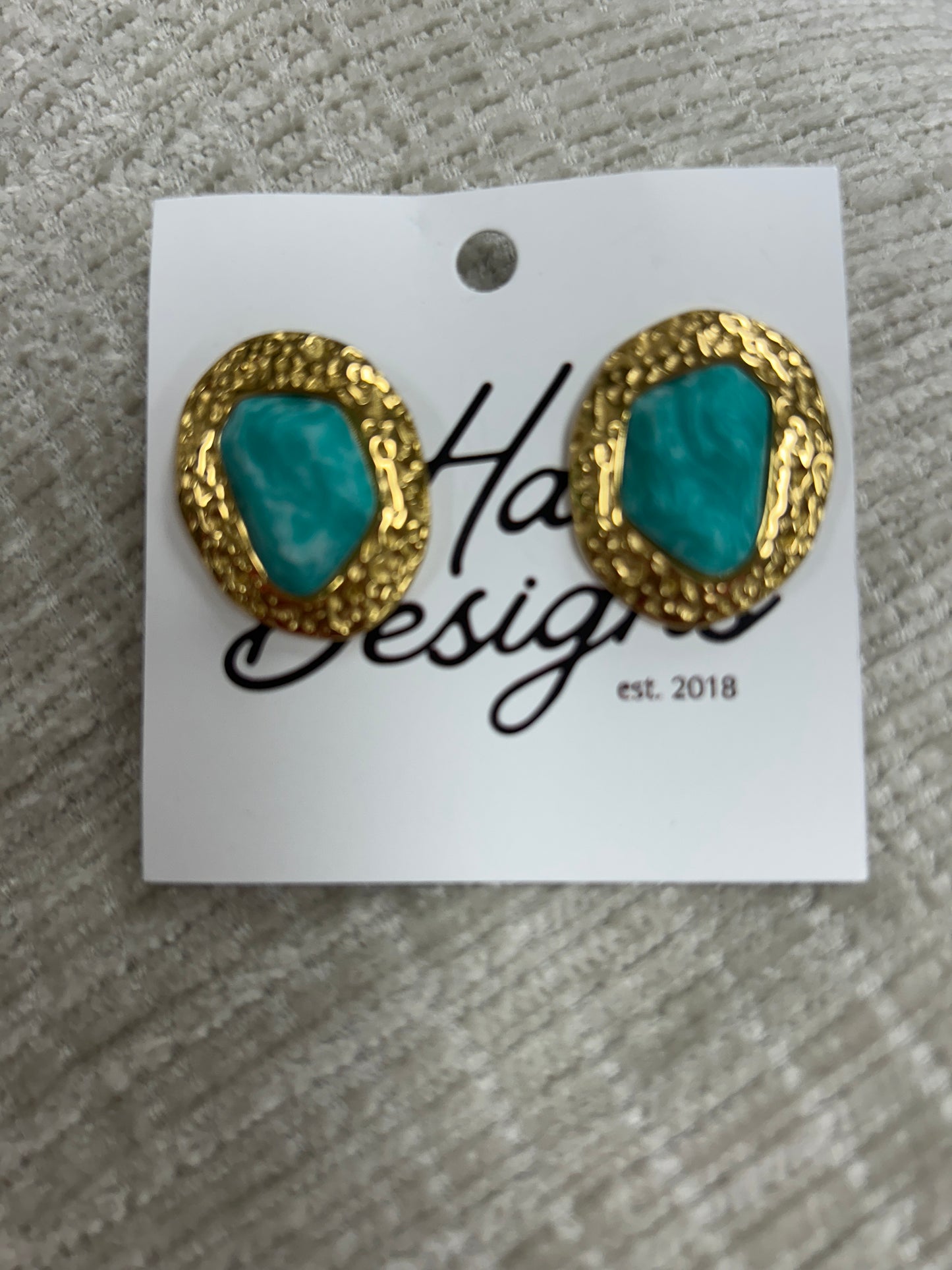 Turquoise stud earrings
