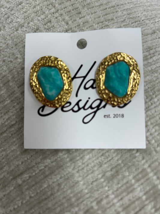 Turquoise stud earrings