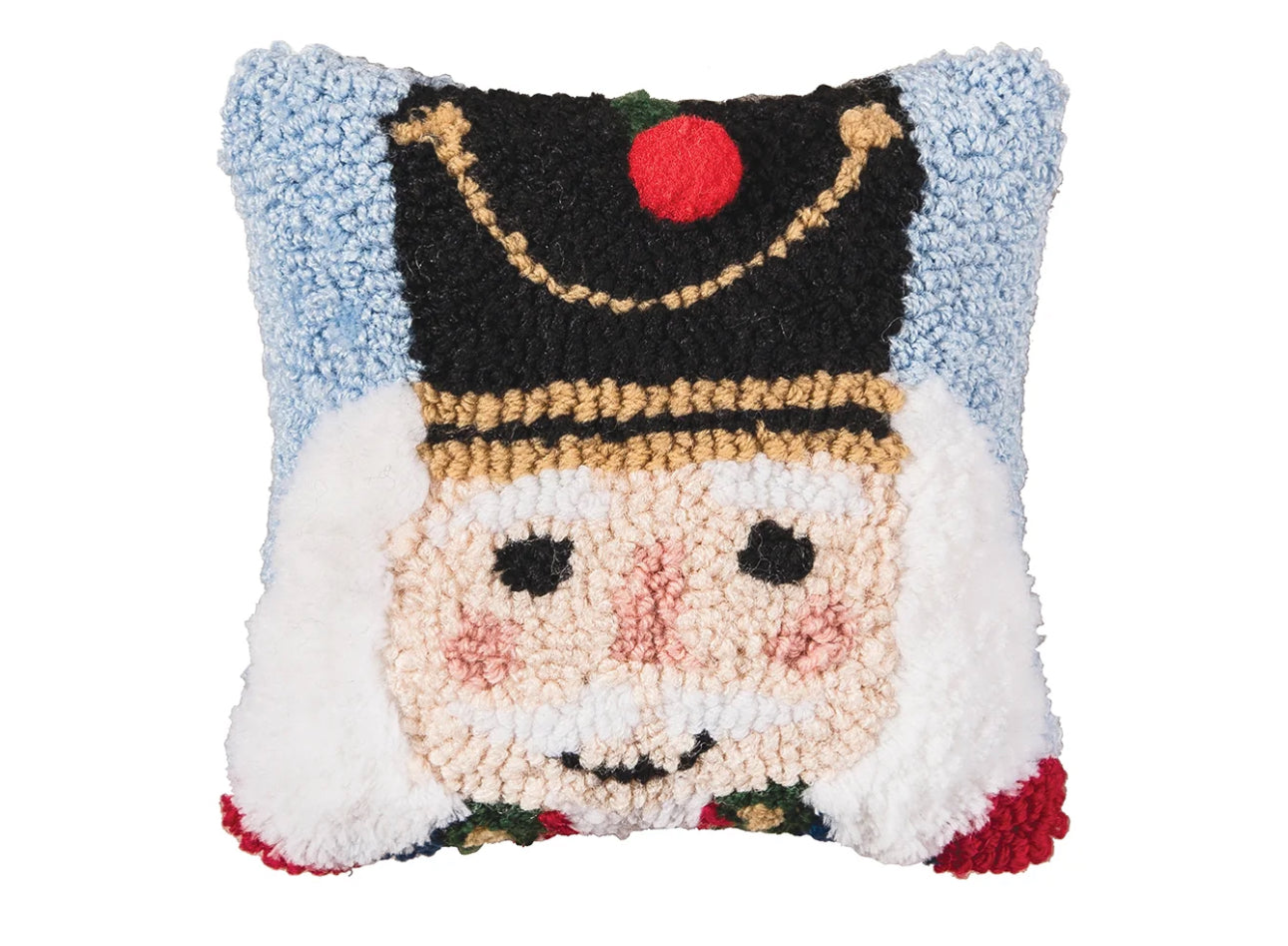 Nutcracker hooked pillow