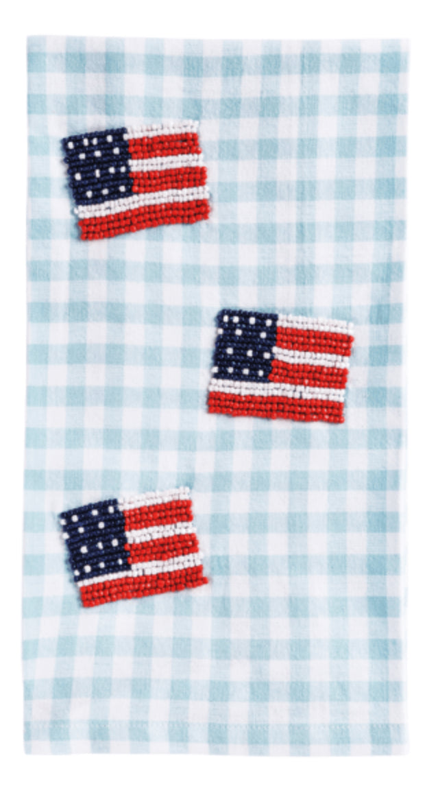 FLAG BEADED AMERICANA TOWEL