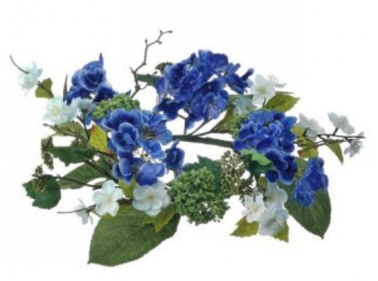 16" GARDEN HYDRANGEA WREATH 6.5"ID