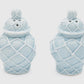Ginger Jar With Lattice Salt and Pepper Shakers