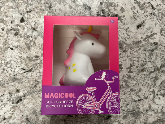 Unicorn soft squeezable bicycle horn