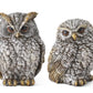 Silver and Gold Metallic Resin Owls