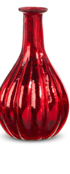 Red Mercury Glass Vases