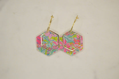 Preppy Earrings, Colorful Summer Earrings, Acrylic Earrings