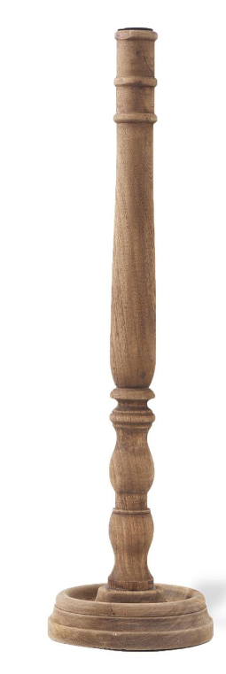 Brown Wood Taper Candleholders