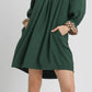 Tunic Dress with Leopard Trim Accents