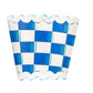 Blue and white checked pocket