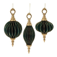 Green paper plastic ornaments