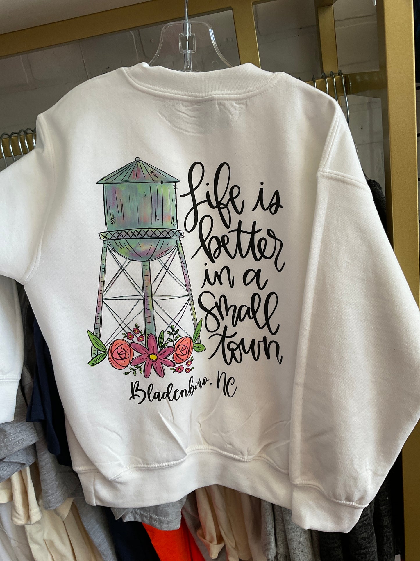 Youth, small town sweatshirt