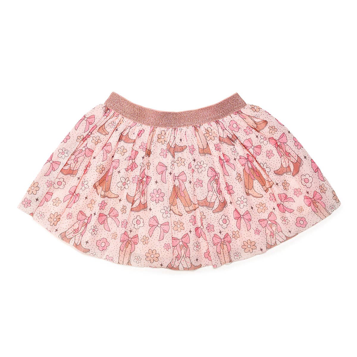 Coquette Cowgirl Tutu - Kids Dress Up Skirt - Bows