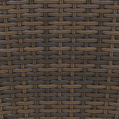 24 in Polyrattan Tall Square Planter - Brown
