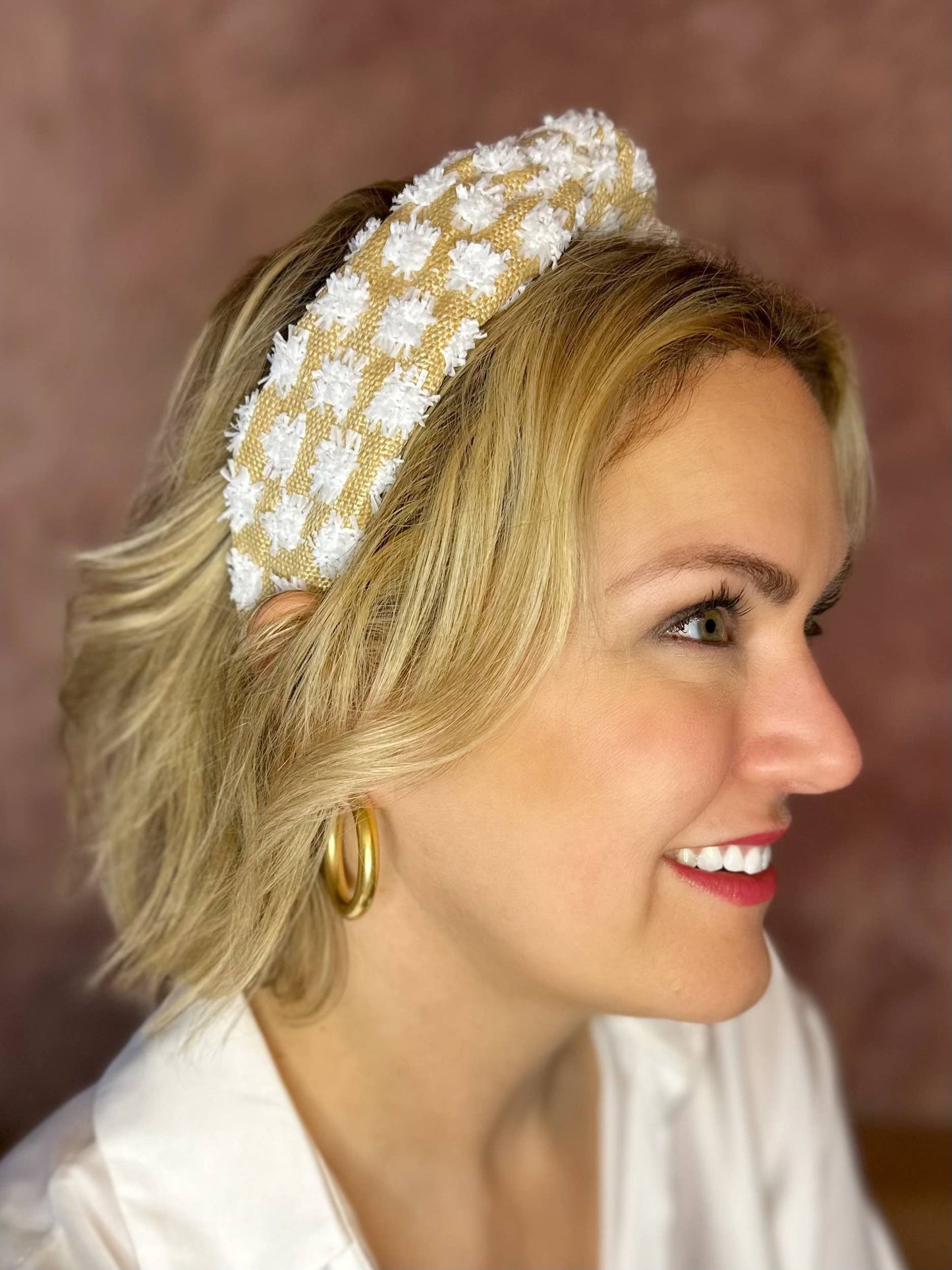 Brushed Gold Hoops