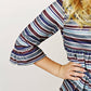 Kids Fall Winter Navy Blue Stripe Ruffle Shirt Top Blouse