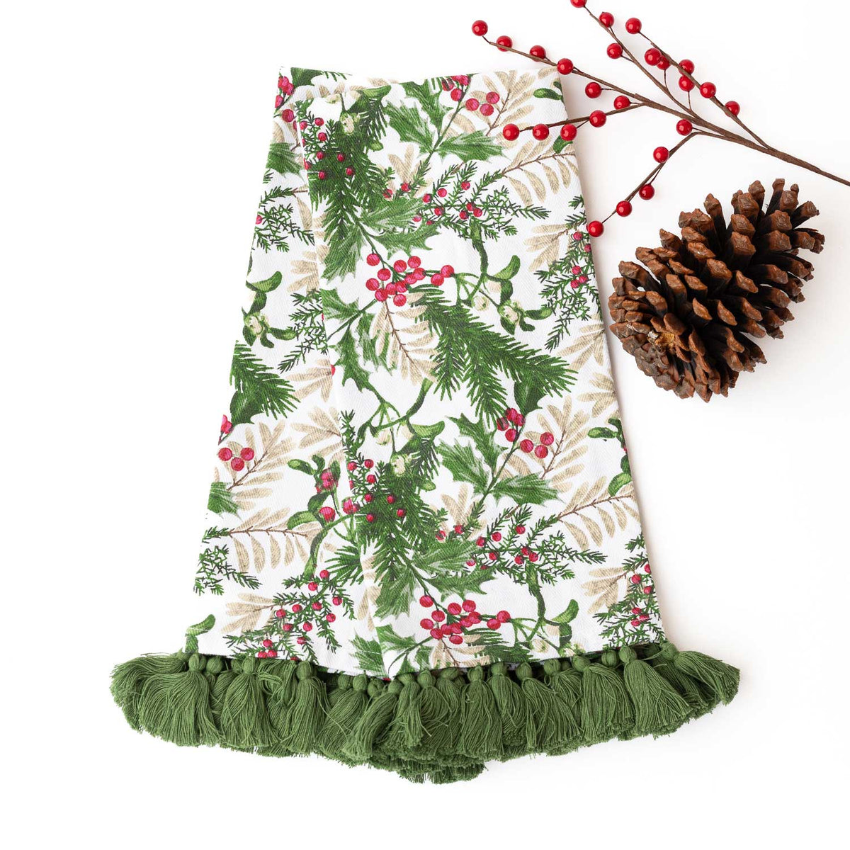 Woodland Berry Tasseled Kitchen Towel Set