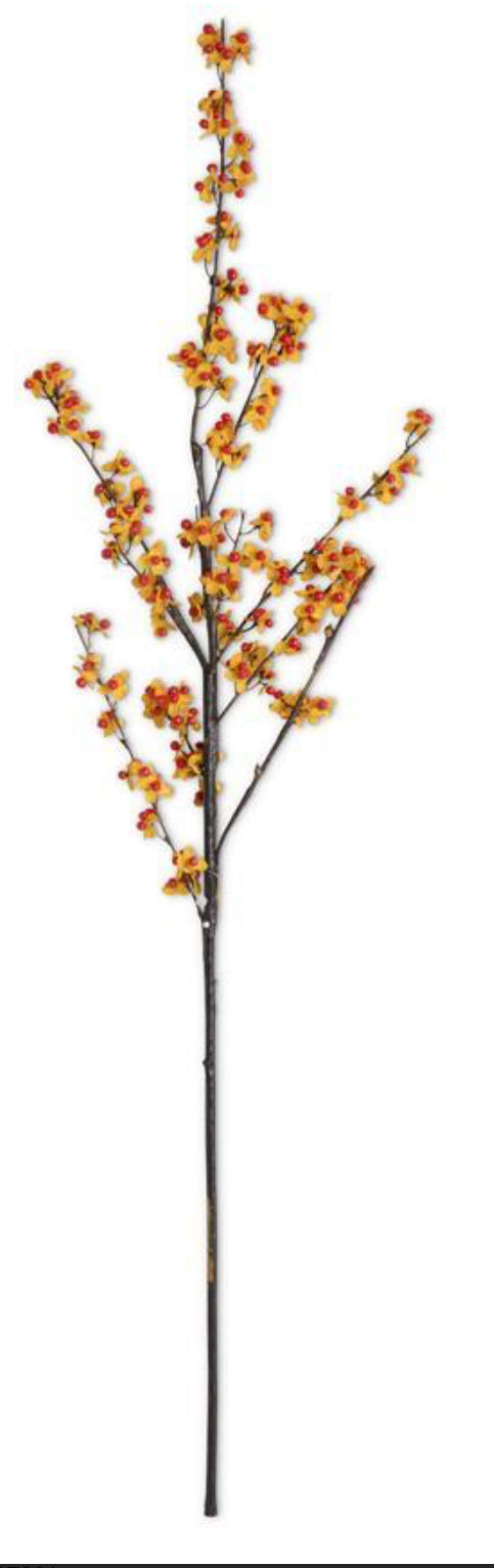 40” orange & yellow bittersweet branch