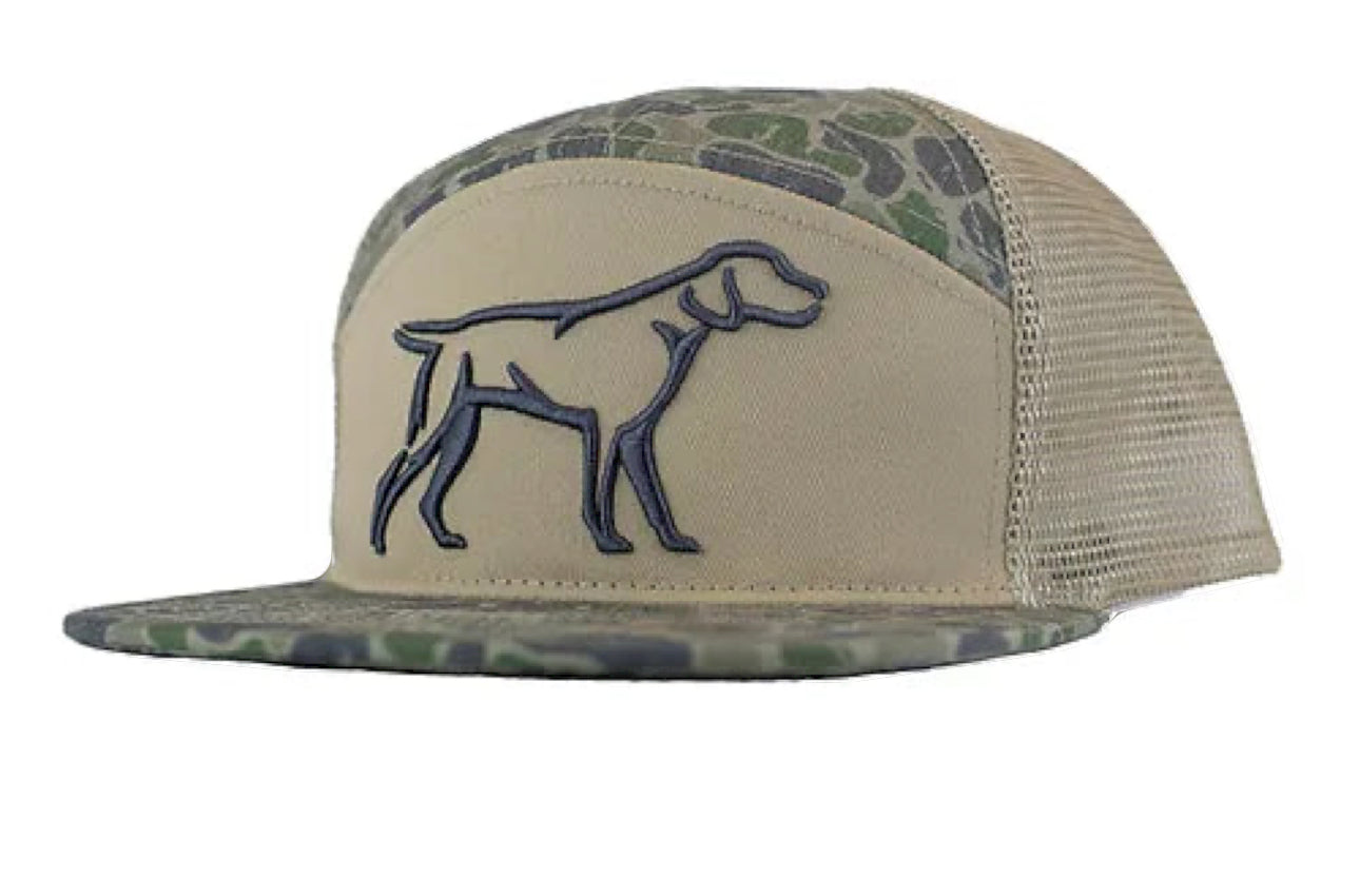 Backwoods camo 7 panel 3d puff hat