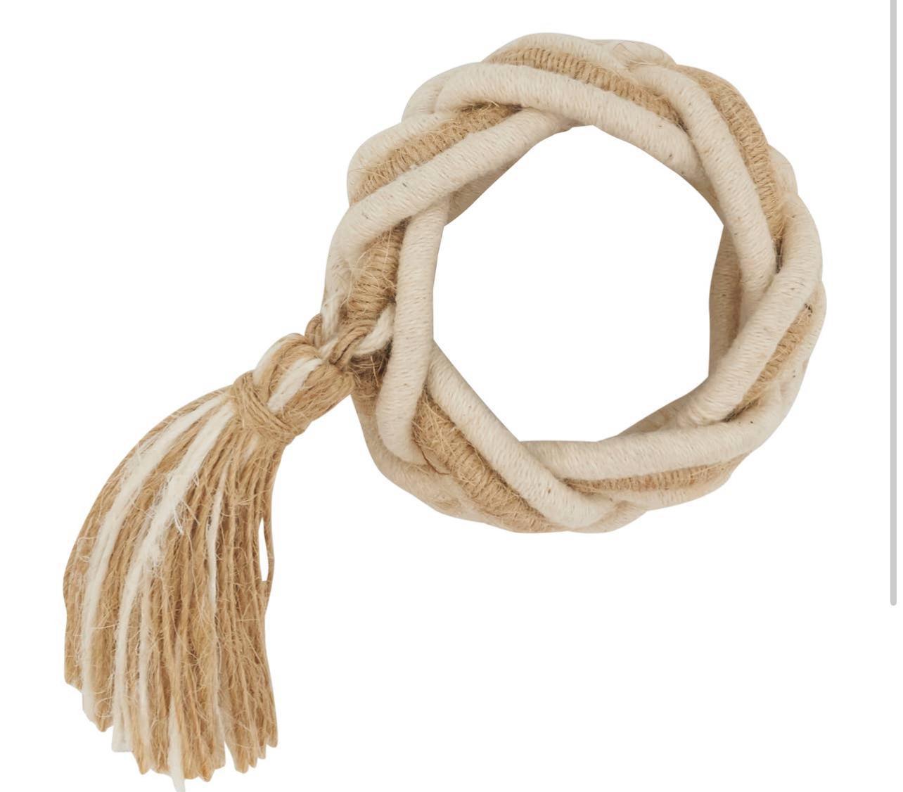 Braided tassel napkin ring