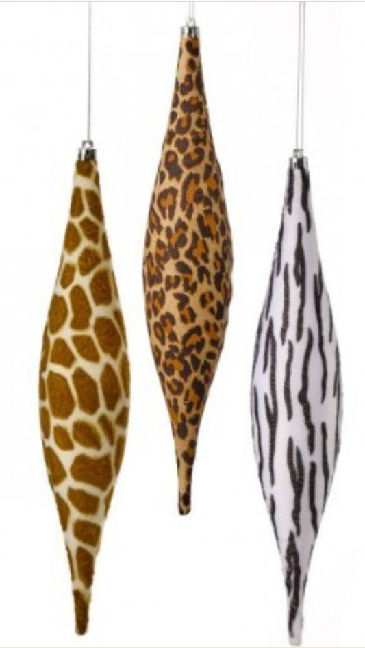 13" SAFARI PRINT FINIAL