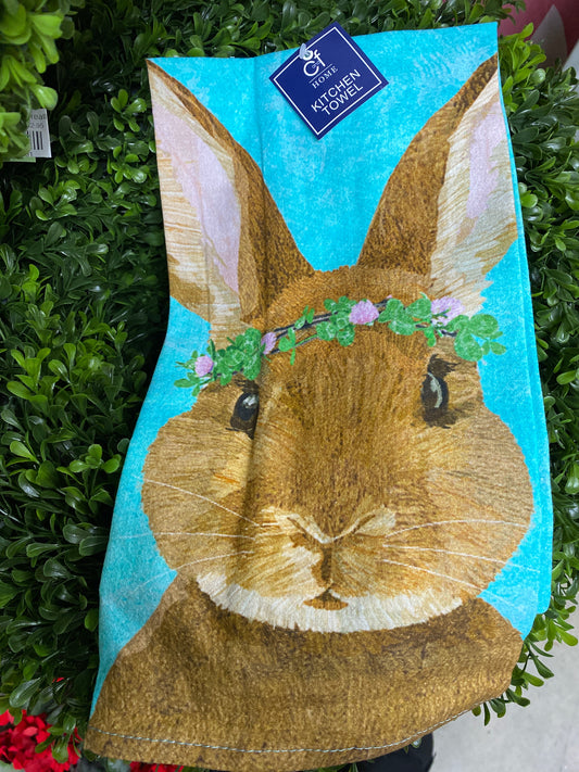 Clover bunny kitchen towel