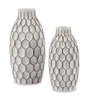 Brown and white vase