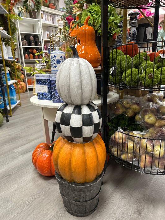 30.25"H X 10.75"W TRIPLE PUMPKIN STACK