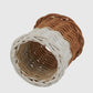 Two tone rattan napkin ring