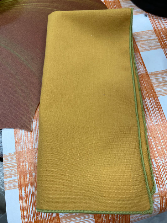 Gold with honey dew trim napkins