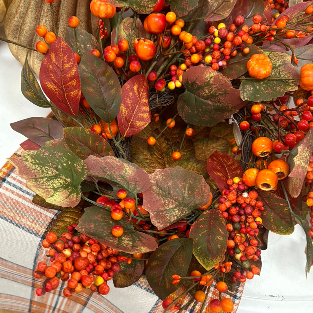 Harvest berry wreath