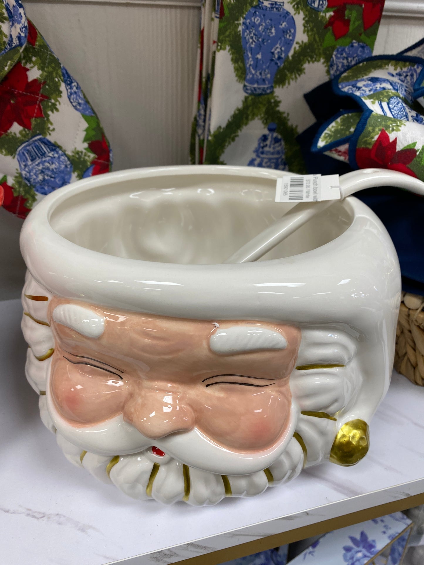 Santa Punch bowl with ladle