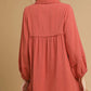 Linen Collared Babydoll Mini Dress