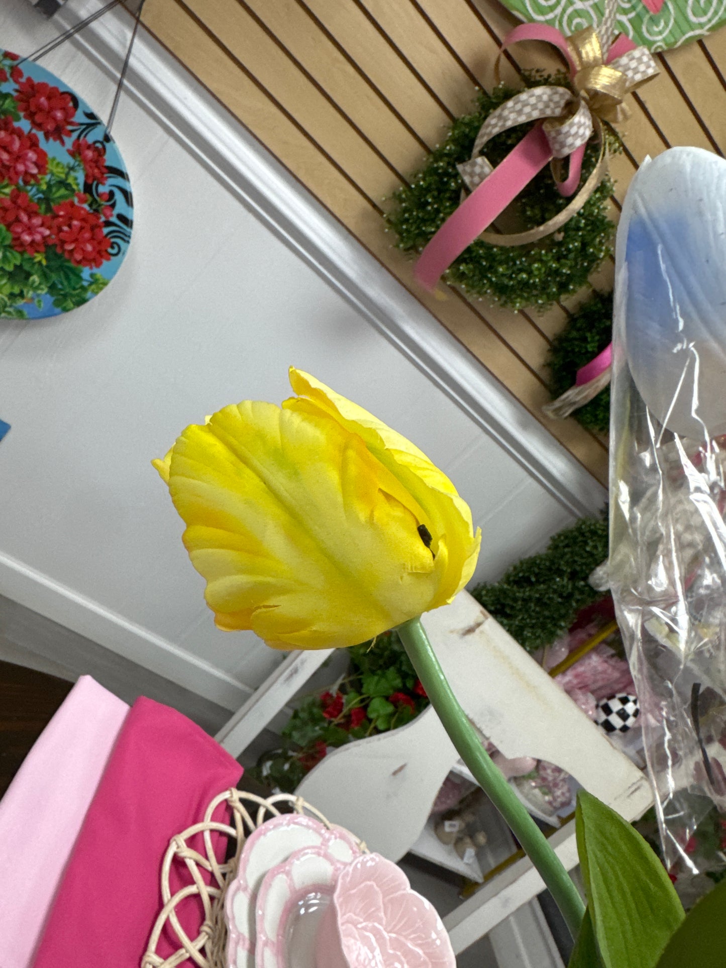 real touch single tulip stem