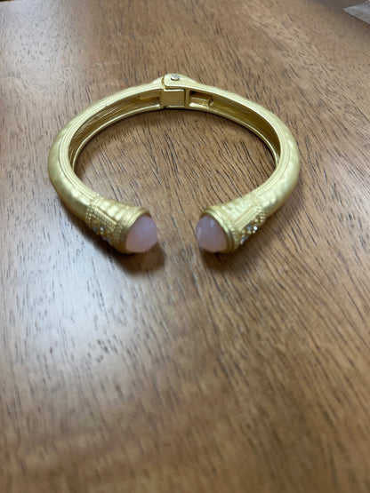 Hammered matte gold cuff bracelet
